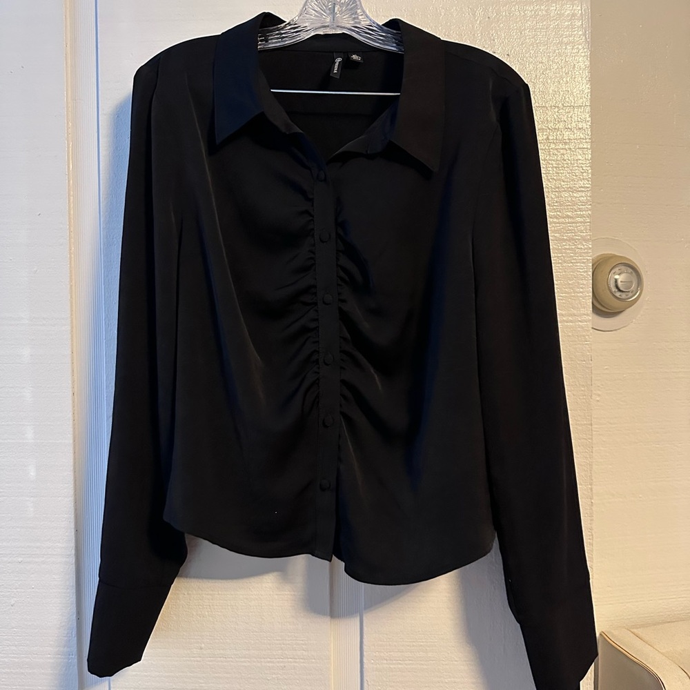 Elegant Black Button-Up